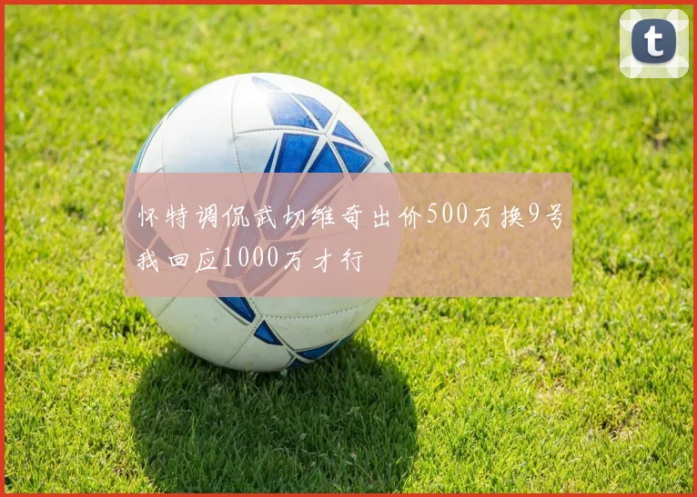 怀特调侃武切维奇出价500万换9号我回应1000万才行